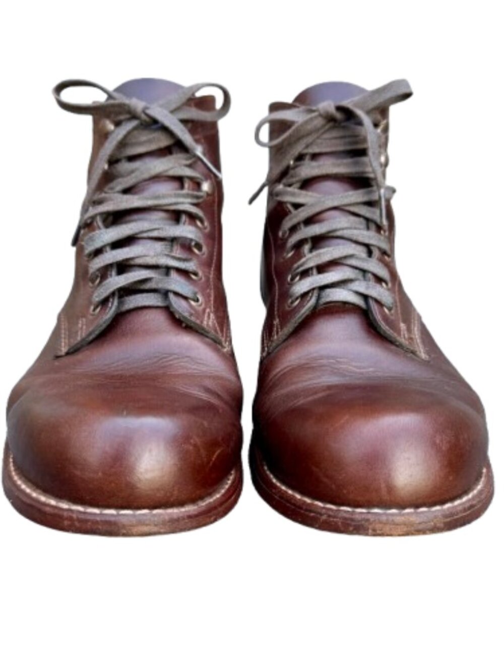 Wolverine 1000 Mile Plain-Toe Original Boots Mens Sz 10.5D Brown Leather - Picture 4 of 16